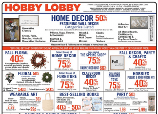 Hobby Lobby Weekly Ad Aug 07 – Aug 13, 2022