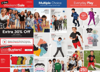 JCPenney Three-Day Weekend Sale Aug 19 – Aug 21, 2022