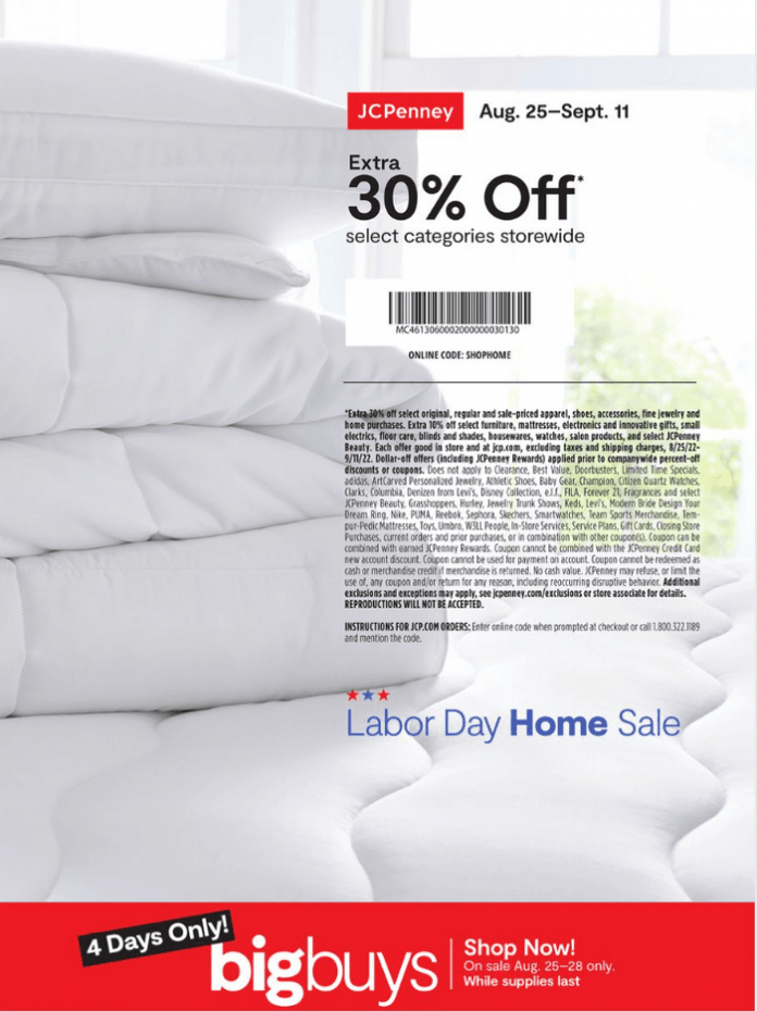 JCPenney Labor Day Sale Aug 25 Sep 11, 2022