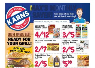 Karns Quality Foods Monthly Ad Aug 09 – Sep 05, 2022