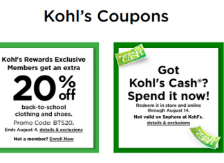 Kohl’s Coupon Sale Until Aug 14, 2022
