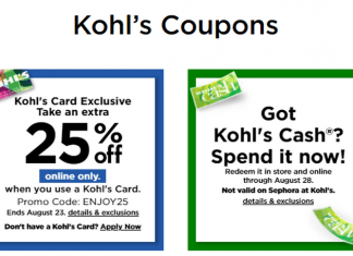 Kohl’s Coupon Sale Until Aug 28, 2022