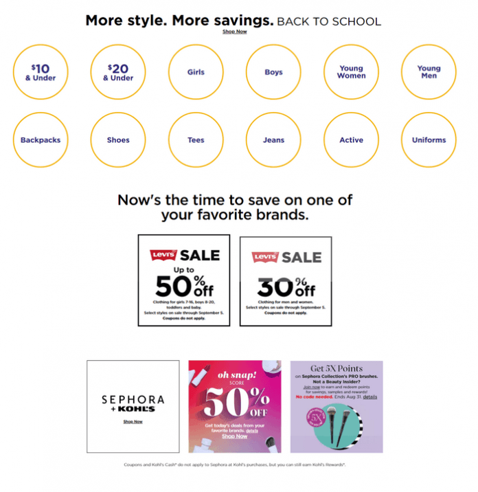 Kohl's Coupon Sale Until Sep 05, 2022