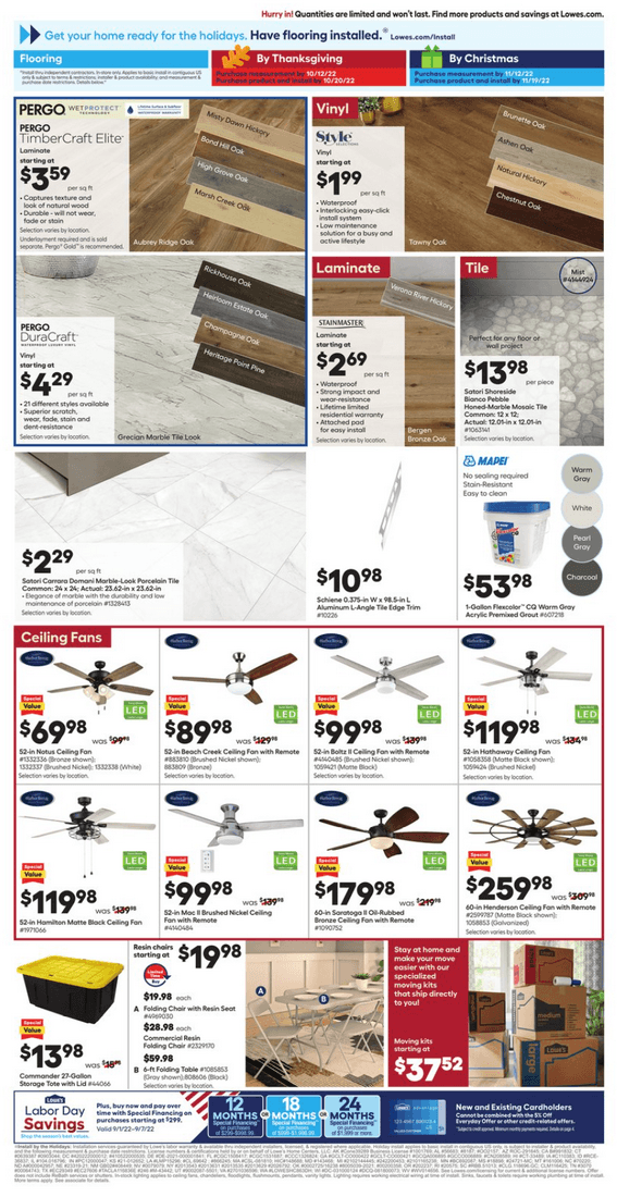 Lowe's Labor Day Saving Sep 01 Sep 07, 2022