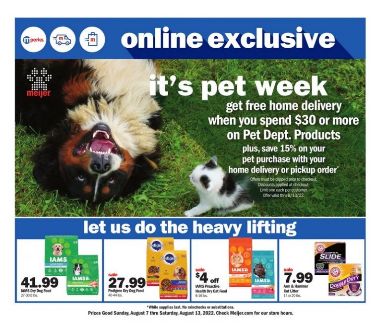Meijer Pets Ad Aug 07 Aug 13, 2022