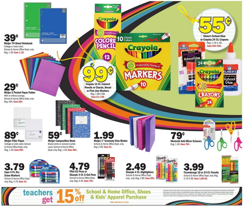 Meijer Back to School Ad Aug 14 Jul 20, 2022