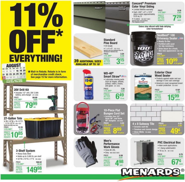 Menards Weekly Ad Aug 18 Aug 28, 2022