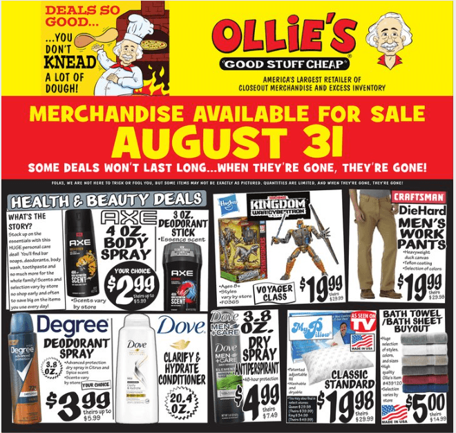 Ollie's Weekly Ad Aug 31 Sep 07, 2022