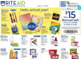 Rite Aid Weekly Ad Aug 07 – Aug 13, 2022