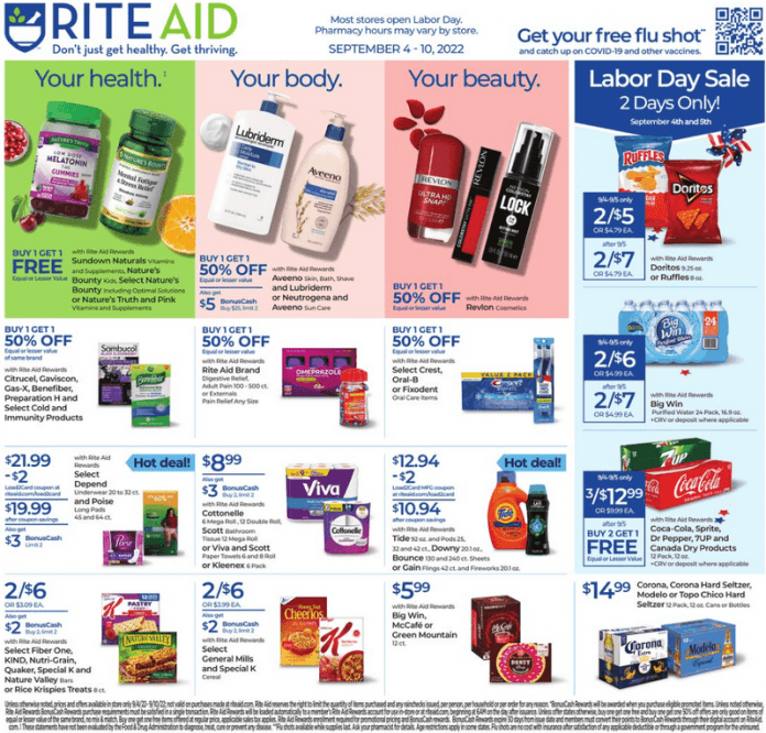 Rite Aid Weekly Ad Sep 04 Sep 10, 2022
