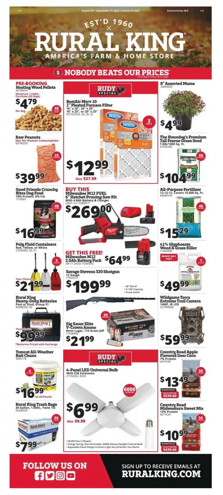Rural King Weekly Ad Aug 25 Sep 07, 2022