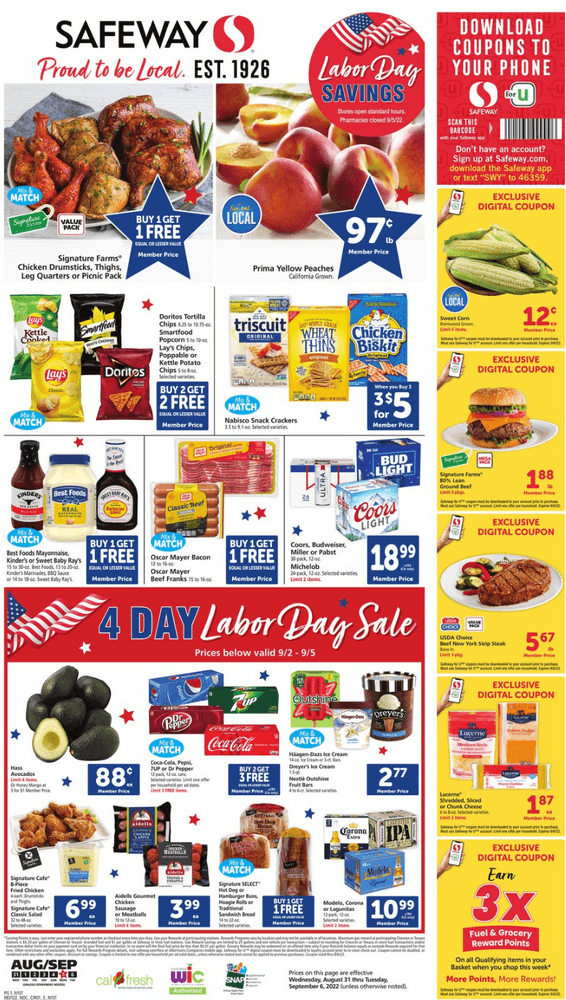 Safeway Weekly Ad Aug 31 Sep 06, 2022