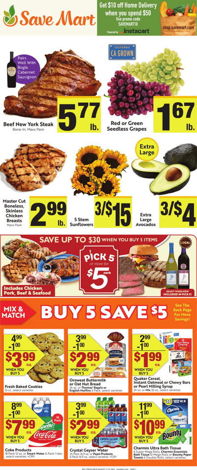 Save Mart Supermarkets Weekly Ad Aug 17 – Aug 23, 2022
