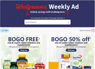 Walgreens Weekly Ad Aug 28 – Sep 03, 2022