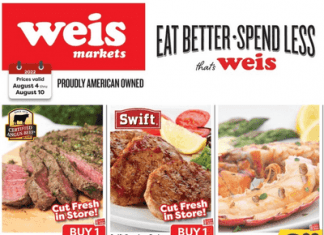 Weis Markets Weekly Sale Aug 04 – Aug 10, 2022