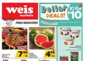 Weis Markets Weekly Sale Aug 11 – Aug 17, 2022