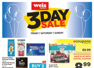 Weis Markets Three Day Ad Aug 19 – Aug 21, 2022