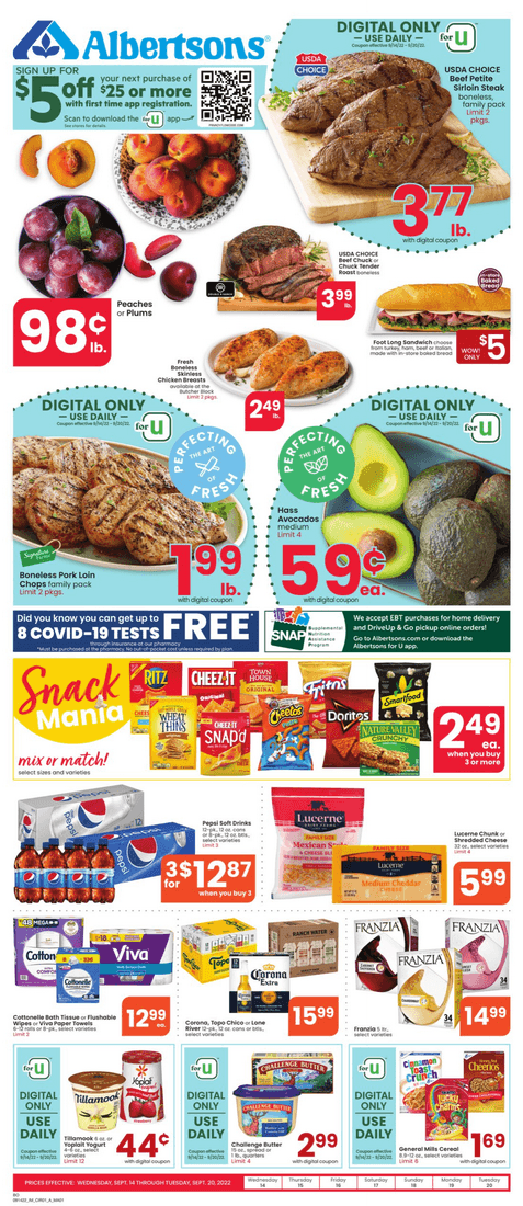 Albertsons Weekly Ad Sep 14 – Sep 20, 2022