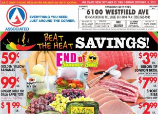Associated Supermarkets Weekly Sale Sep 09 – Sep 15, 2022