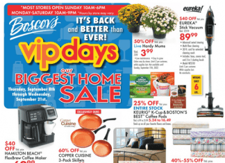 Boscov’s VIP Days Ad Sep 08 – Sep 21, 2022