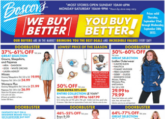 Boscov’s Weekly Ad Sep 22 – Sep 28, 2022