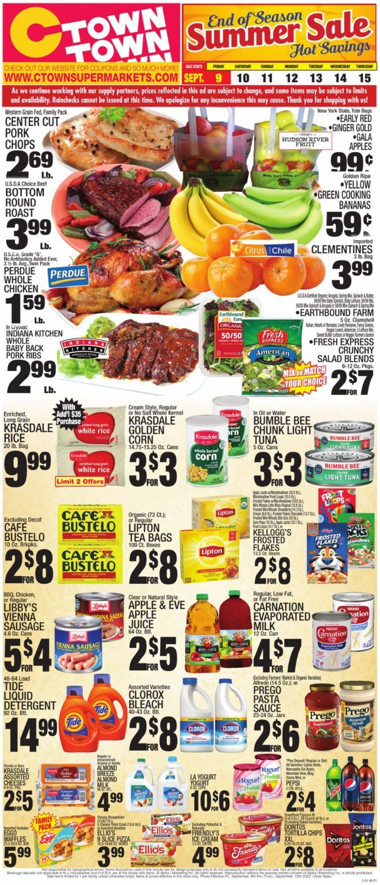 C-Town Weekly Ad Sep 09 – Sep 15, 2022