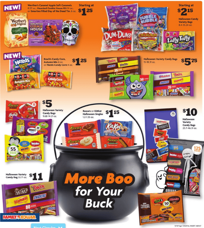 Family Dollar Halloween Flyer Sale Sep 19 Oct 31, 2022