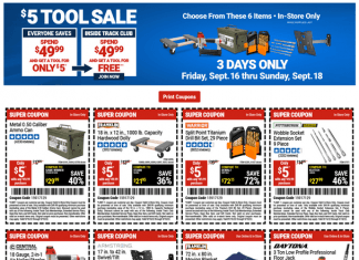 Harbor Freight Coupon Ad Sep 16 – Sep 18, 2022