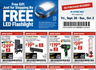 Harbor Freight Coupon Ad Sep 30 – Oct 02, 2022