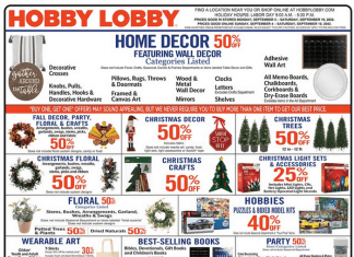 Hobby Lobby Weekly Ad Sep 04 – Sep 10, 2022