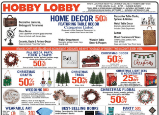 Hobby Lobby Weekly Ad Sep 13 – Sep 19, 2022