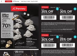 JCPenney Billion Dollar Jewelry Sale Sep 02 – Sep 18, 2022