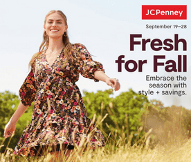 JCPenney Fresh For Fall Sale Sep 19 – Sep 28, 2022