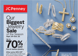 JCPenney Biggest Jewelry Sale Sep 29 – Oct 23, 2022