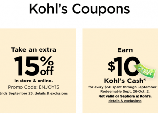 Kohl’s Coupon Sale Until Sep 25, 2022