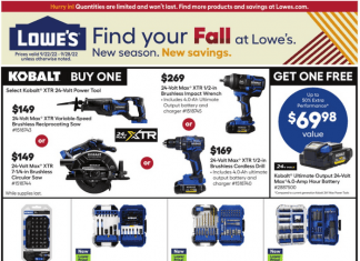 Lowe’s Weekly Ad Sep 22 – Sep 28, 2022