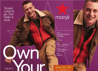 Macy’s Men’s Fashion Sale Sep 18 – Oct 03, 2022