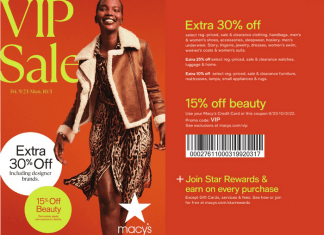 Macy’s September VIP Postcard Ad Sep 23 – Oct 03, 2022