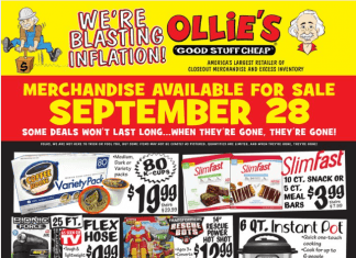 Ollie’s Weekly Ad Sep 28 – Oct 04, 2022
