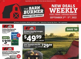 Rural King Barn Burner Weekly Ad Sep 2 – Sep 05, 2022