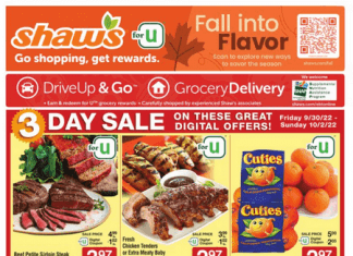 Shaw’s Weekly Ad Sep 30 – Oct 06, 2022