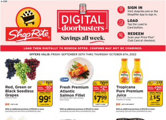 ShopRite Weekly Ad Sep 30 – Oct 06, 2022