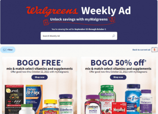 Walgreens Weekly Ad Sep 25 – Oct 01, 2022