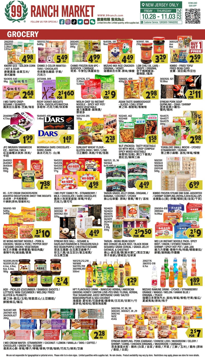 99 Ranch Market Weekly Ad Oct 28 – Nov 03, 2022