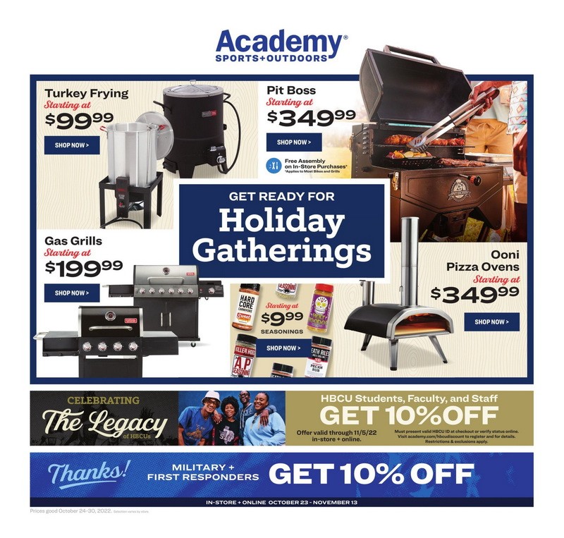 Academy Sports + Outdoors Outdoor Ad Oct 24 Oct 30, 2022