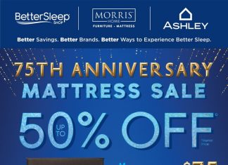 Ashley Furniture HomeStore 75th Anniversary Sale Oct 05 – Oct 24, 2022