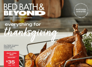 Bed Bath & Beyond Weekly Ad Oct 31 – Nov 13, 2022 (Thanksgiving Promotion Included)
