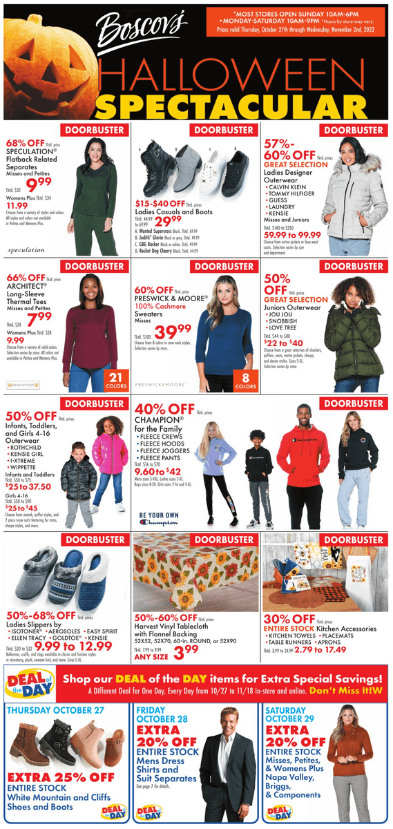 Boscov's Halloween Ad Oct 27 Nov 02, 2022