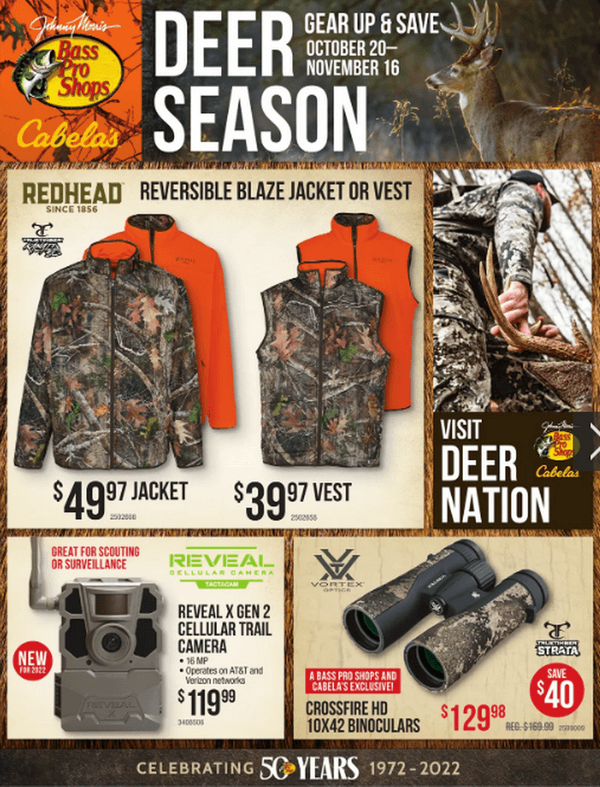Cabela's Deer Season Ad Oct 20 Nov 16, 2022