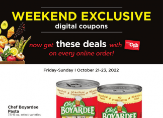 Cub Foods Weekend Exclusive Sale Oct 21 – Oct 23, 2022
